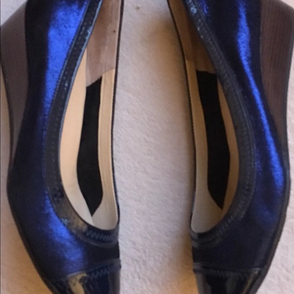 Cole Haan & Nike Air Collaboration, MILLY Wedge Heels, Size 6, Blue, Leather EUC - Picture 4 of 8
